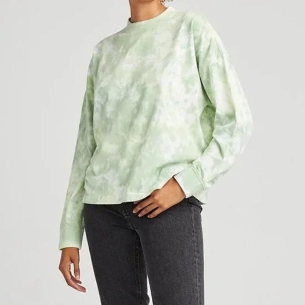 Richer Poorer Long-Sleeve Relaxed Tee Tie Dye Top Women’s Small